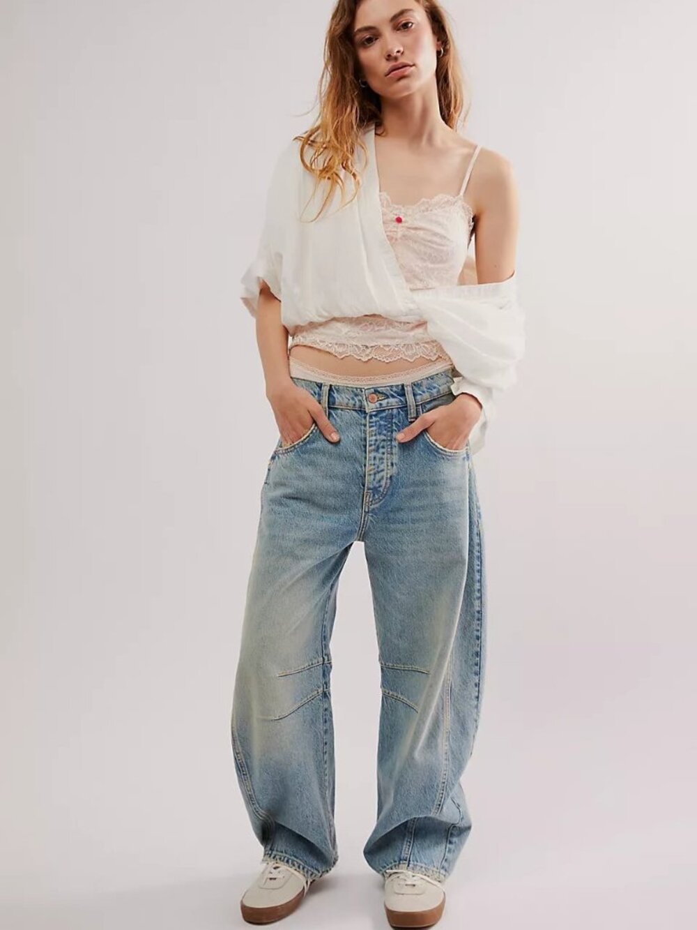 Nwt Free People Lacey Essential Cami In Sea Salt